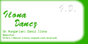 ilona dancz business card